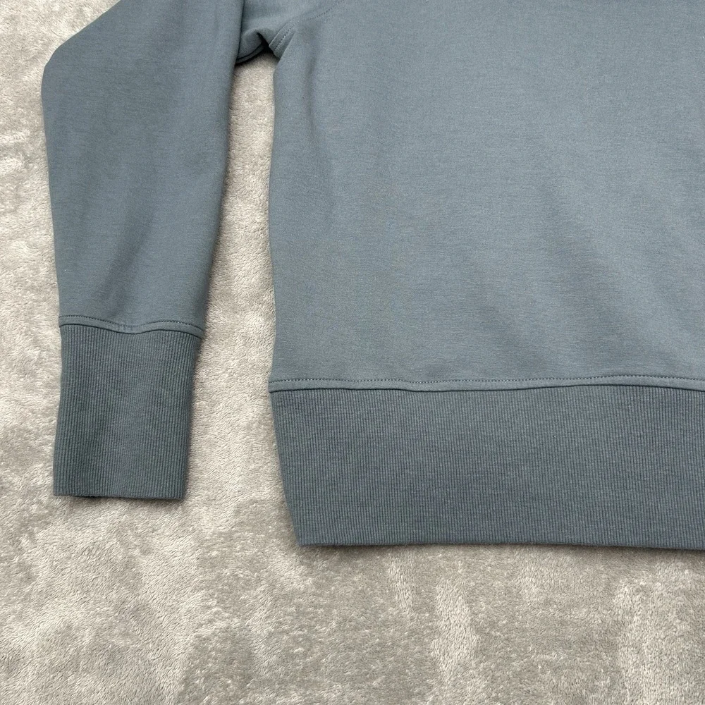 Old Navy Mens Active Dynamic Fleece Quilted Hybrid Zip Up Hoodie Blue Gray Large
